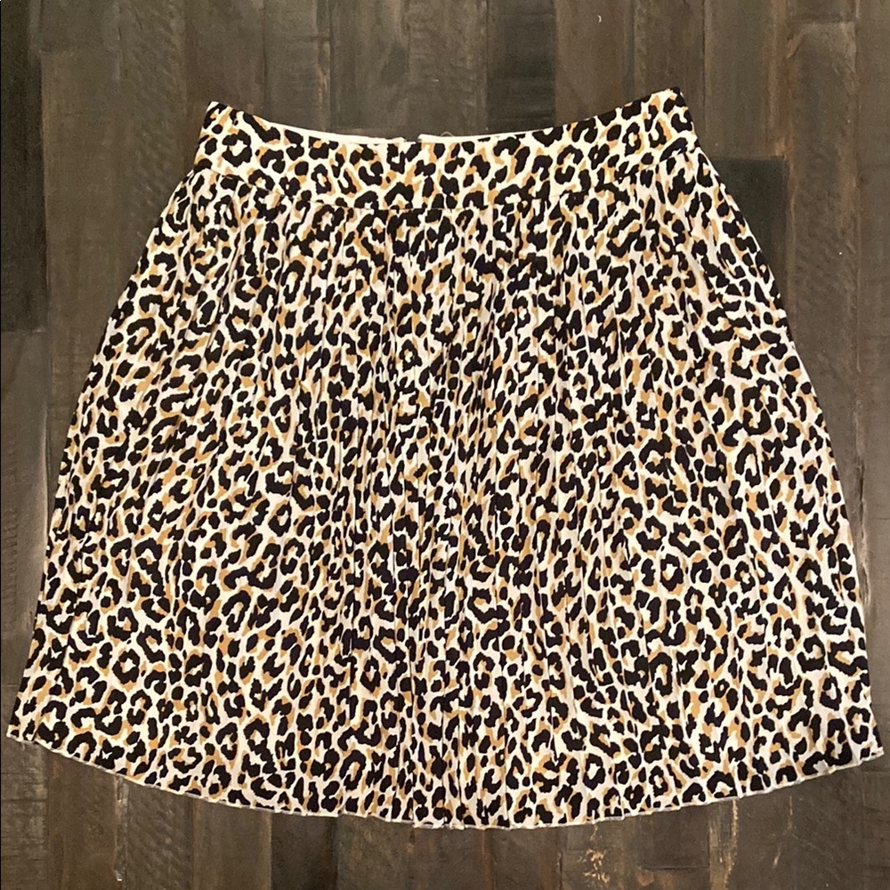 J. Crew Tan and Cream A-Line Mini Skirt Cocktail